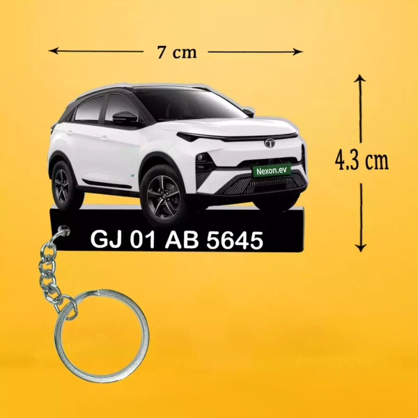 Tata All Cars Keychain With Color Option & Number, Altroz-Curvv-Harrier-Nexon-Punch-Safari-Tiago - Image 8