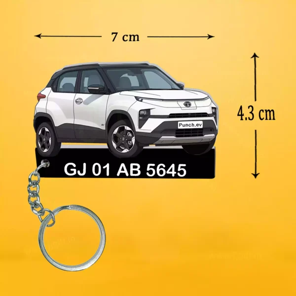 Tata All Cars Keychain With Color Option & Number, Altroz-Curvv-Harrier-Nexon-Punch-Safari-Tiago - Image 11