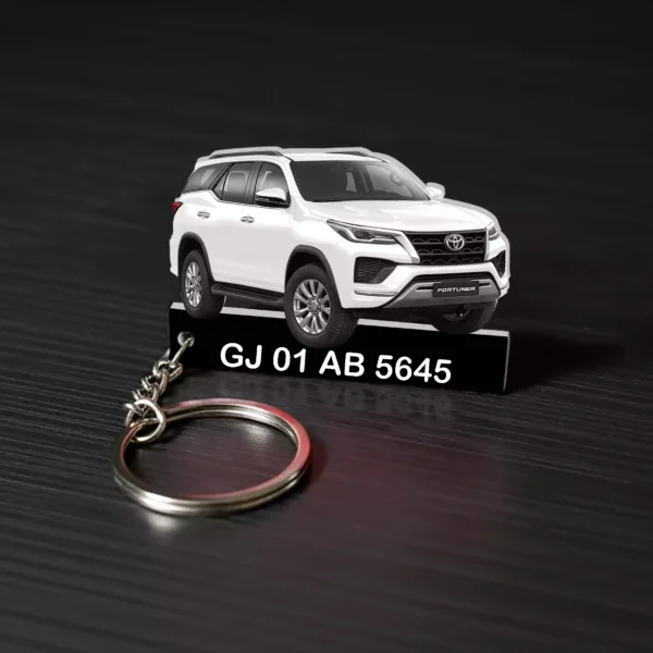 Toyota Fortuner Car Keychain With Color Option