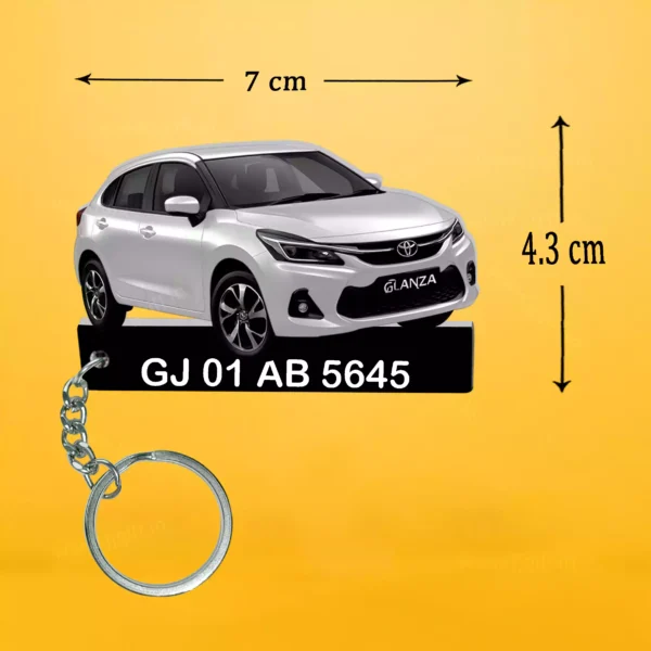 Toyota All Cars Keychain With Color Option & Number, Camry-Fortuner-Fortuner Legender-Glanza-Hilux-Innova Crysta Car-Innova Hycross Car-Rumion-Urban Cruiser Hyryder-Urban Cruiser Taisor-Vellfire car Keychain - Image 5