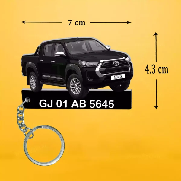 Toyota All Cars Keychain With Color Option & Number, Camry-Fortuner-Fortuner Legender-Glanza-Hilux-Innova Crysta Car-Innova Hycross Car-Rumion-Urban Cruiser Hyryder-Urban Cruiser Taisor-Vellfire car Keychain - Image 6