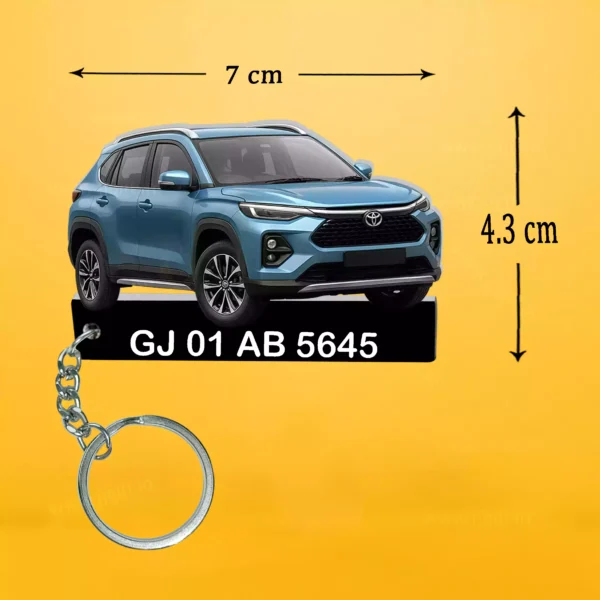 Toyota All Cars Keychain With Color Option & Number, Camry-Fortuner-Fortuner Legender-Glanza-Hilux-Innova Crysta Car-Innova Hycross Car-Rumion-Urban Cruiser Hyryder-Urban Cruiser Taisor-Vellfire car Keychain - Image 11