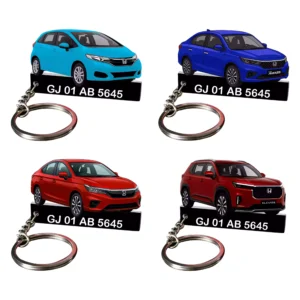 Honda All Cars Keychain With Color Option & Number, Elevate- Jazz