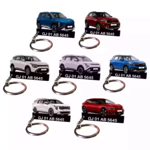 Kia All Cars Keychain With Color Option & Number, Carens-Carens Clavis-Carnival-Ev 6-Seltos-Sonet-Syros