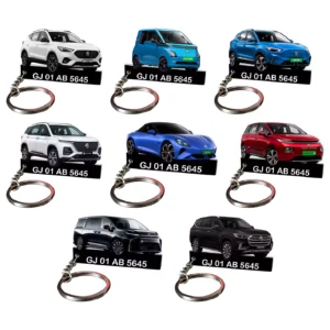 MG All Cars Keychain With Color Option & Number, Astor- Comet Ev- Cyberster- Gloster- Hector- M9 EV- Windsor Ev- ZS EVzs