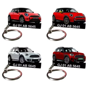 MINI All Cars Keychain With Color Option & Number,  Cooper- Cooper SE- Countryman- Countryman Electric