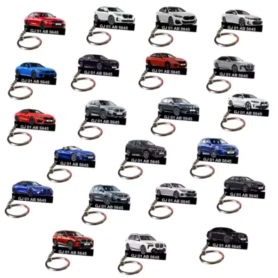BMW All Car Keychain With Color Option & Number