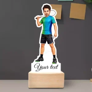 Badminton Player Standee Caricature Gift