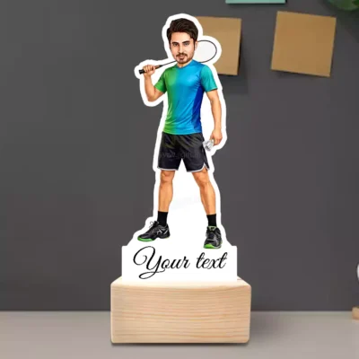 Badminton Player Standee Caricature Gift