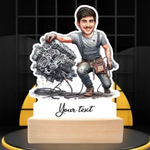 Best Caricature Gift For Car Mechanic-Garage Hero Edition, Garage Mechanic Caricature Showpiece Gift