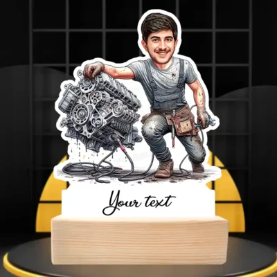 Best Caricature Gift For Car Mechanic-Garage Hero Edition, Garage Mechanic Caricature Showpiece Gift