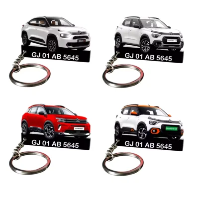 Citroen All Car Keychain With Color Option & Number, Basalt X- C3- C5- eC3