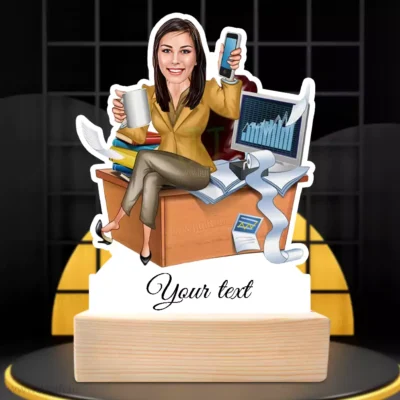 Coffee Calls Success-Corporate Lady Boss Or Manager Showpiece