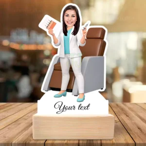 Custom Dermatologist Caricature Gift, Custom Skin & Hair Doctor Caricature Standee