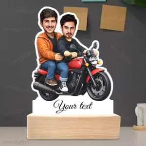 Custom Friends Ride On Bike Caricature Cutout Gift