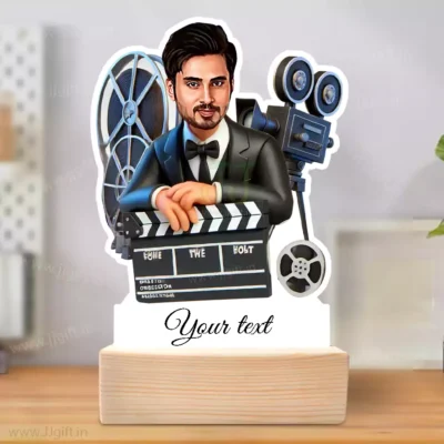 Filmmaker Cartoon Caricature, From Script to Screen Filmmaker A Great Director Showpiece Gift