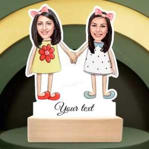 Forever Besties Hand in Hand Caricature Standee Gift