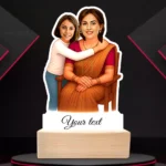 Forever Bond-Mother & Daughter Personalized Caricature Stand