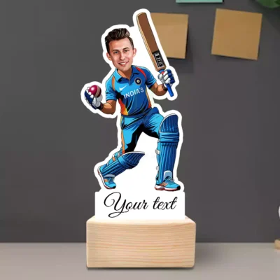 Cricket all Rounder Standee Gift Item, Cricket Bat & Ball Hero Caricature Gift-Game Changer Edition