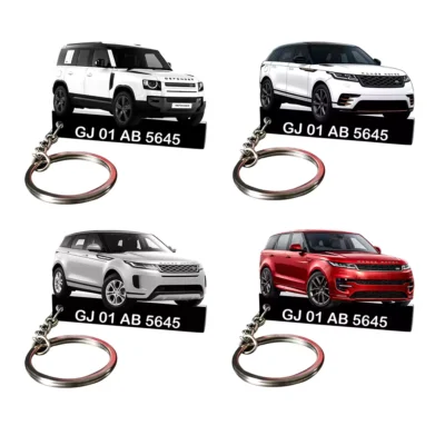 Land Rover Range Rover All Car Keychain With Color Option & Number