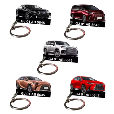 Lexus All Car Keychain With Color Option & Number