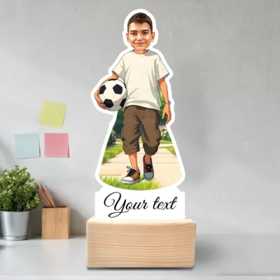 Little Football Champion-Kids Personalized Caricature Standee with FootBall Theme