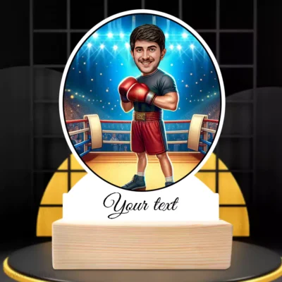 Personalized Boxing Champion Caricature Gift-Champion in the Ring