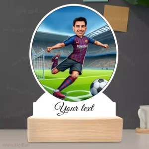 Personalized Football Player Caricature Gift-The Goal Machine Edition