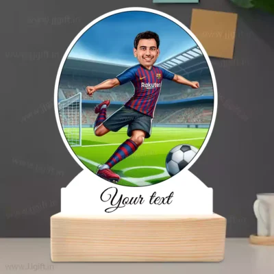 Personalized Football Player Caricature Gift-The Goal Machine Edition