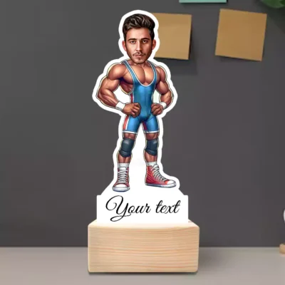 Personalized Wrestler Caricature Gift-Ring Warrior