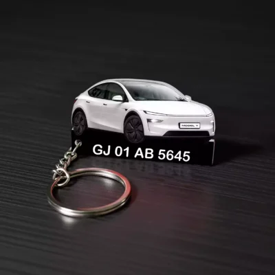 Tesla Model Y Car Keychain With Color Option & Number