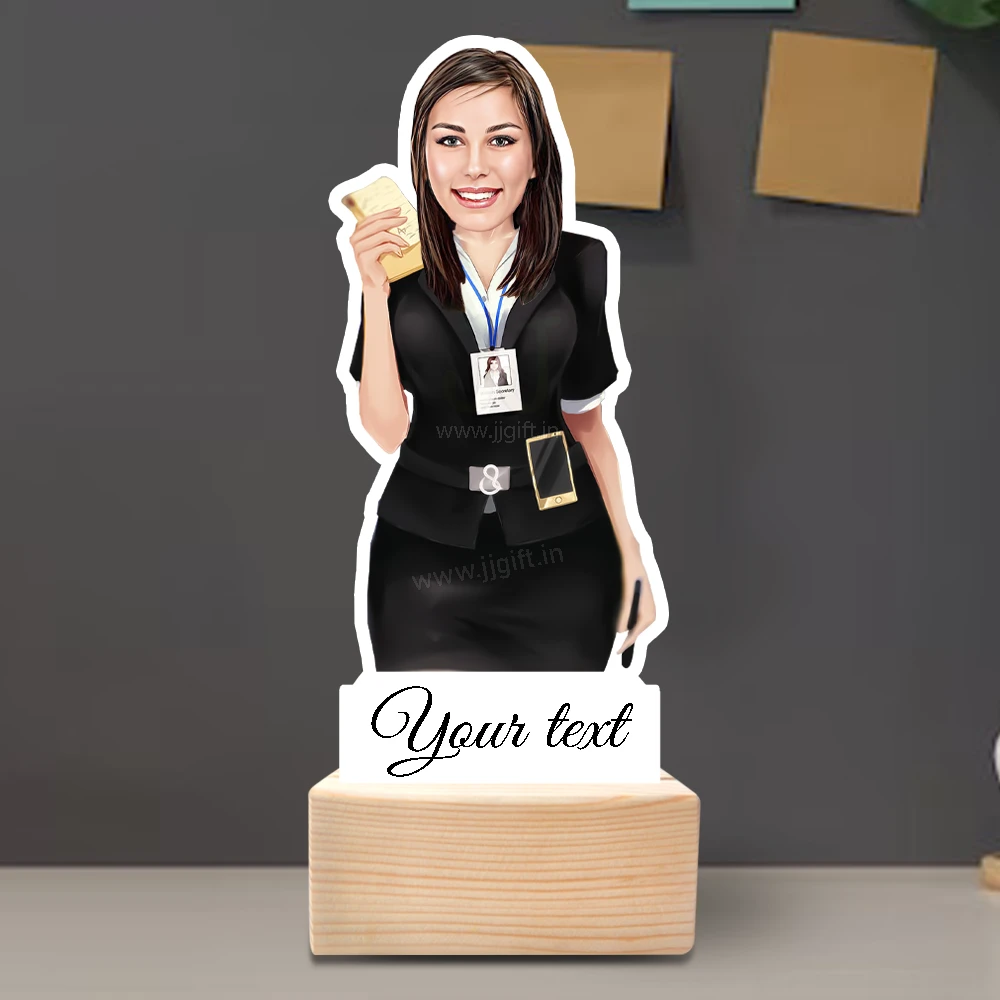 The Perfect Office Coordinator Showpiece-Corporate Star Edition, Unique Corporate Secretary Caricature Standee Gift