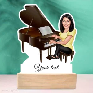 The Piano Princess Edition-Personalized Grand Piano Player Caricature Gift