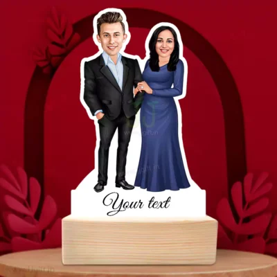 Custom Romantic Couple Portrait Standee Gift-Anniversary Present for Her & Him