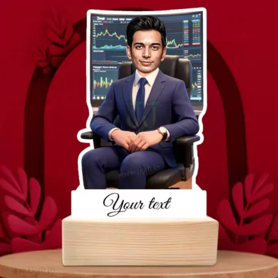 Business & Finance Trader Caricature Standee-Wealth Builder Edition