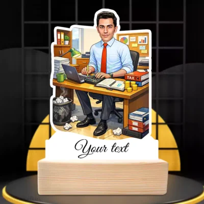 Custom CA Caricature Standee-Accounting Work Theme Gift