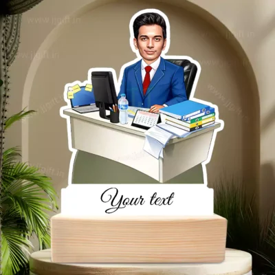 Personalized Corporate Professional Caricature Standee-Office Desk Work Theme Gift