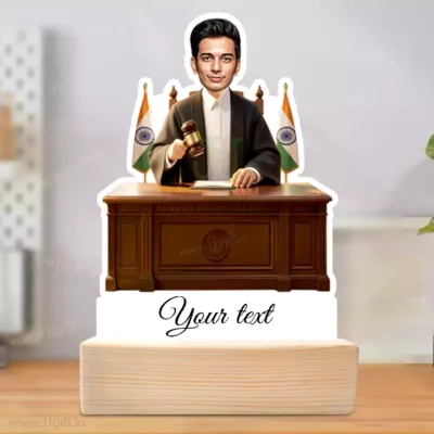 Personalized Court Judge Caricature Standee, Custom Judge Desk Gift