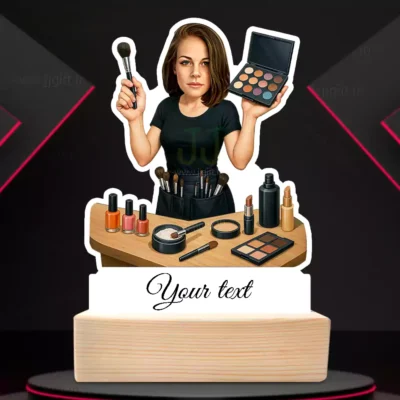 Personalized Makeup Artist Caricature Standee-Professional Makeup Kit Theme Gift