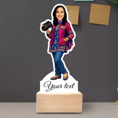 Shutter Queen Edition-Photography Related Gift For Her in Traditional Kurti Outfit