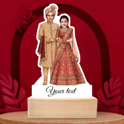 Unique Personalized Present For Nowly Wedded Couple, Acylic Made Wedding Standee Gift For Home Decor