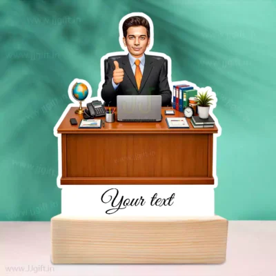 Personalized Corporate Manager Caricature Standee-Office Desk Theme Gift