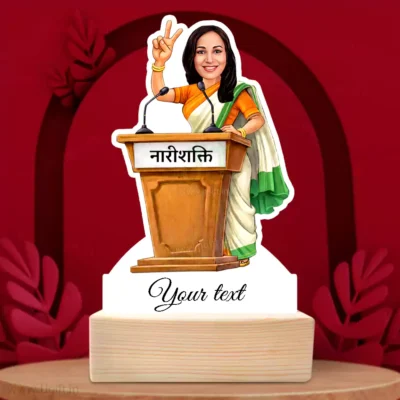 Women Political Leader Caricature Standee Gift-Women Empowerment Theme Gift