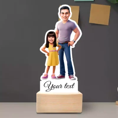 Personalized Dad And Daughter Caricature Gift