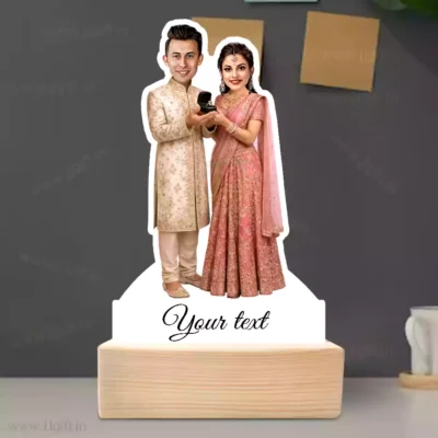 Ring Ceremony Couple Caricature Standee Gift-Promise of Love Edition
