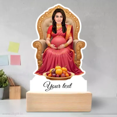 Royal Seemantham Ceremony-Personalized Motherhood Caricature Standee