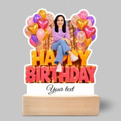Custom Birthday Caricature Photo Gift for Her, Personalized Birthday Acrylic Cutout Gift, Best Birthday Gift For Her