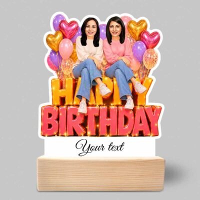 Custom Caricature Photo Gift for Best Female Friend Or Sibling, Personalized Birthday Acrylic Cutout Gift, Birthday Gift For Best Buddie`