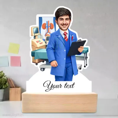 Caricature Gift For Nephrologist, Custom Renal Specialist Standee Gift, Kidney Care Specialist Doctor Showpiece Gift