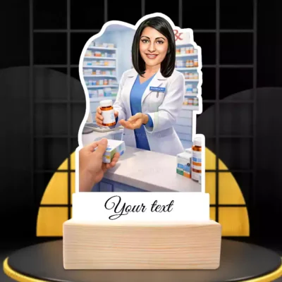 Personalized Pharmacist Caricature, Custom Pharmacy Professional Standee Appreciation Gift, Pharmacy Technician Caricature Gift